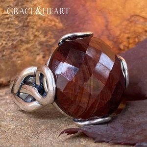Grace & Heart G&H FIERCE Ring SIZE 7 Tigers Eye Swirl Colors RETIRED BRAND NEW
